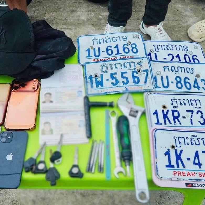 西港4名中国人盗窃摩托车被捕 警方查获9辆赃车