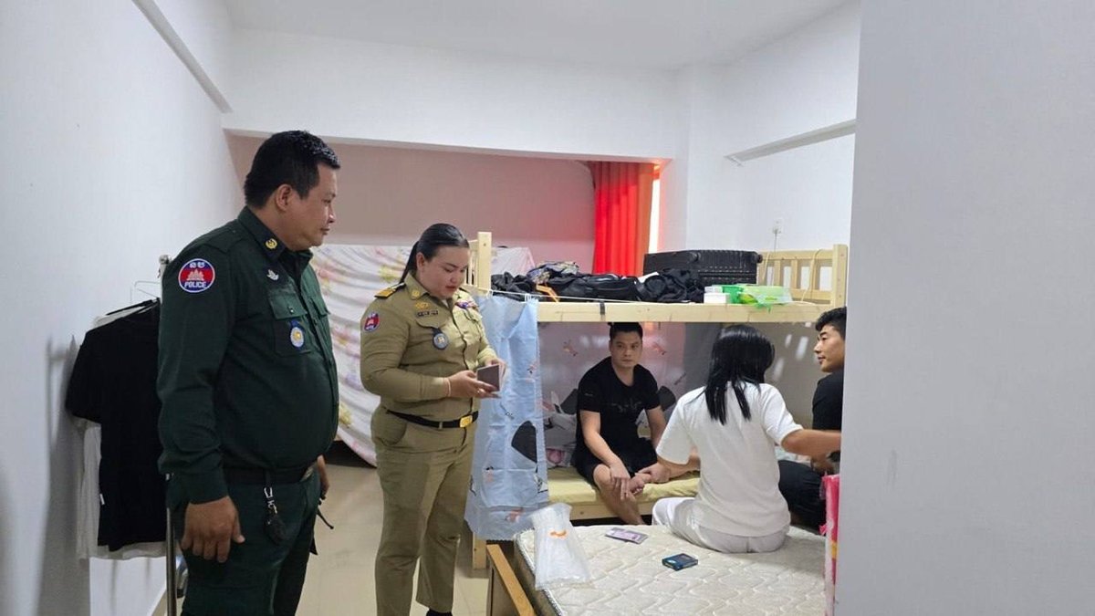 金边警方突击检查宿舍 5名中国籍非法黑户被捕