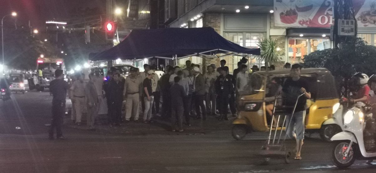 金边大使馆区宪兵大规模集合 附近区域注意避让