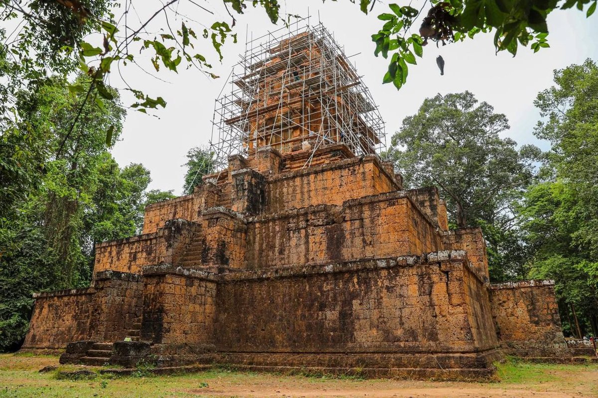 暹粒巴克塞占空寺紧急修复完工 结构加固确保百年稳固