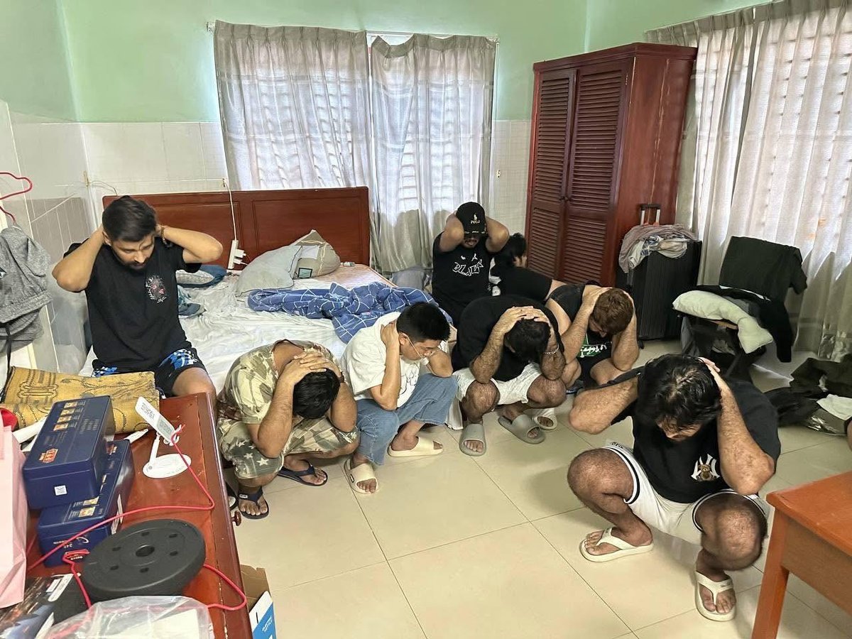 西港查获网络诈骗窝点 20人被拘留含5名中国籍