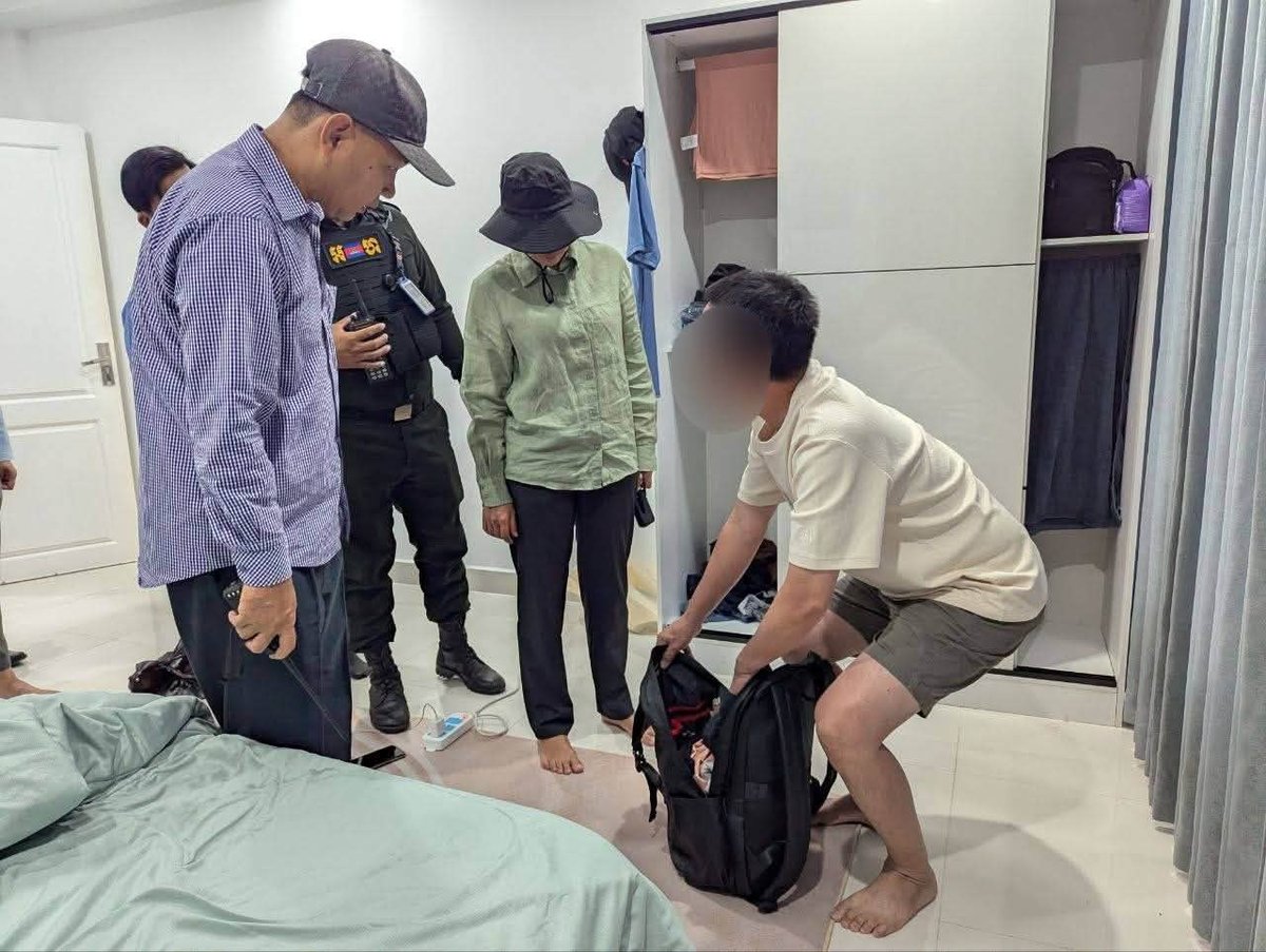 金边棉芷区开展清查行动 严打网络诈骗窝点