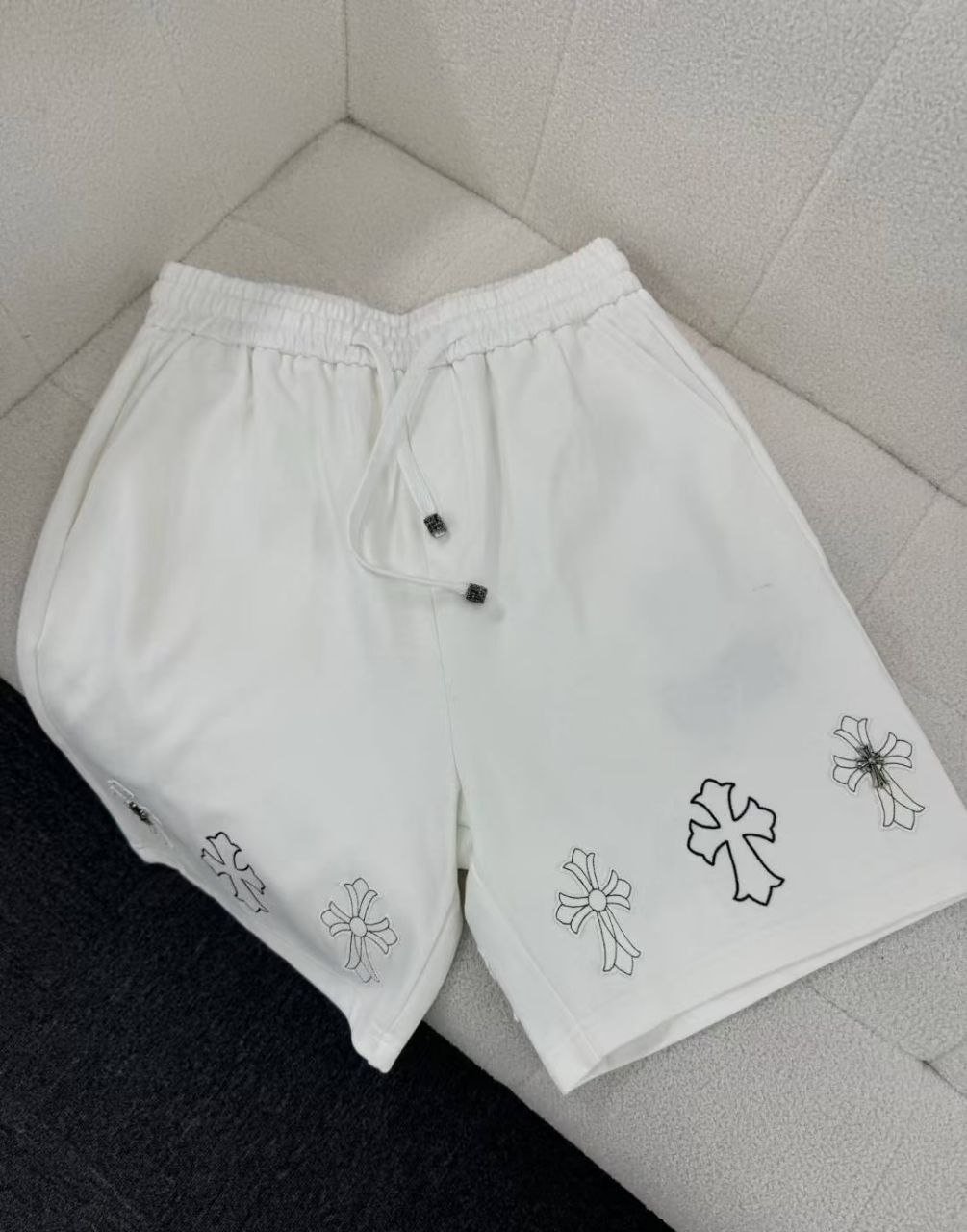 克罗心十字架刺绣短裤转让 纯棉材质 尺码M至4XL