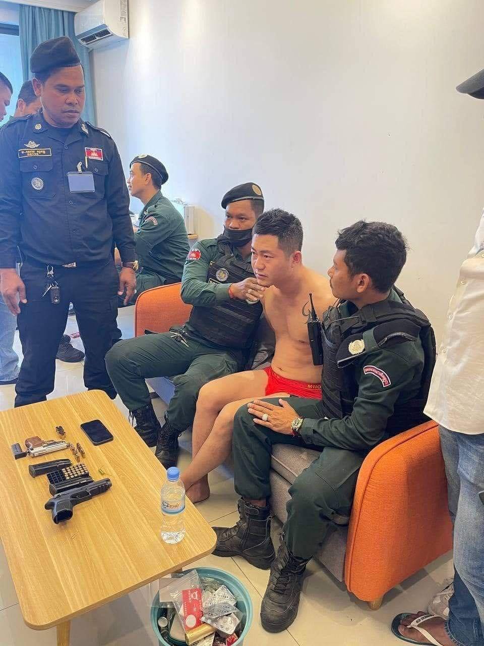 金边太子寰宇一涉诈嫌疑人被捕 现场搜出枪支