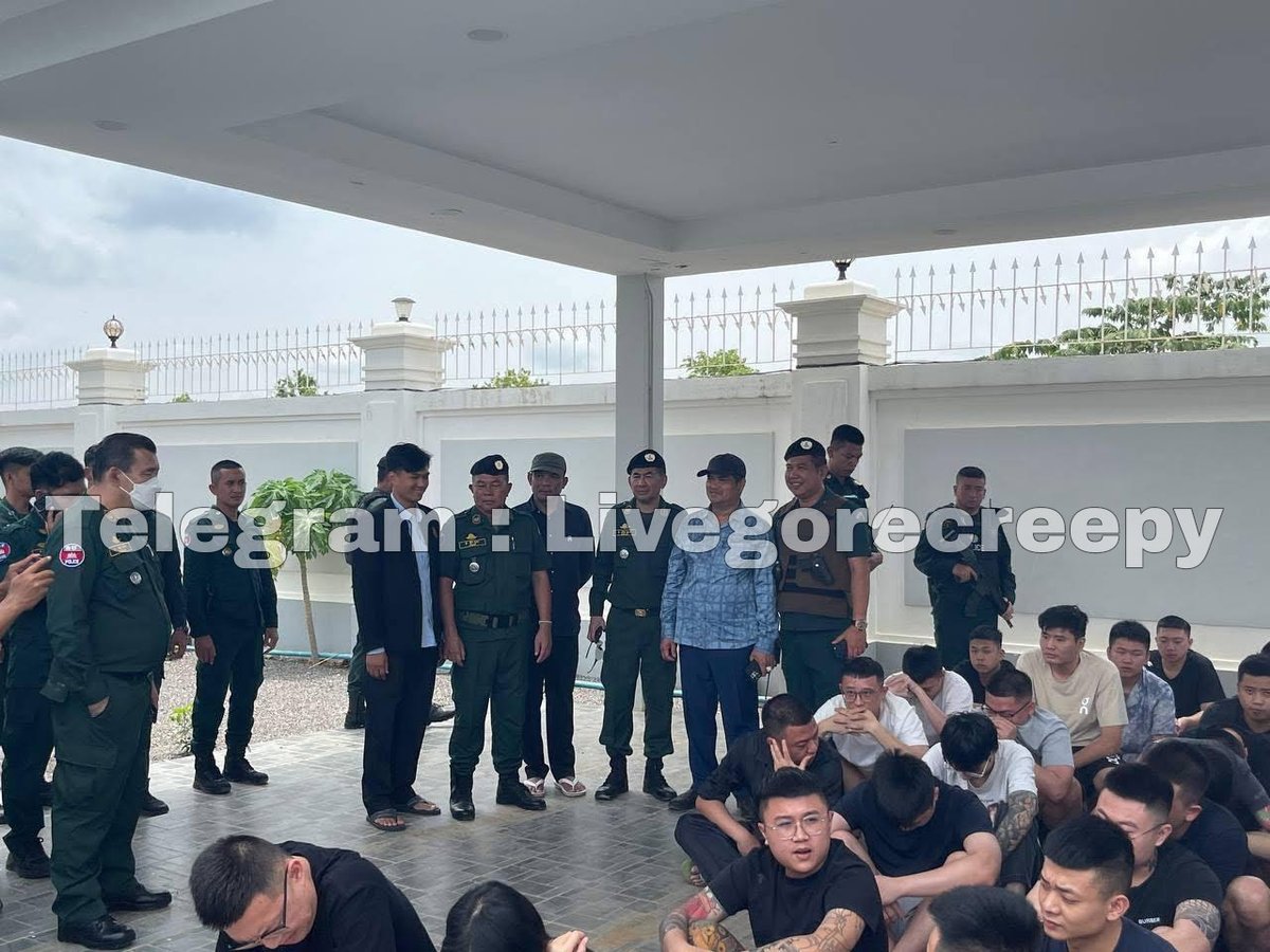 波贝警方突袭两处别墅窝点 抓获数百名涉诈外籍人员