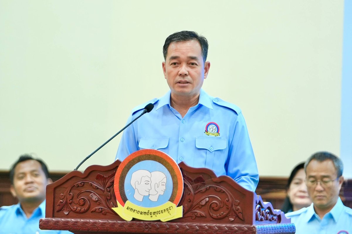 洪玛尼出席柬埔寨青年联合会磅湛省新任主席就职仪式