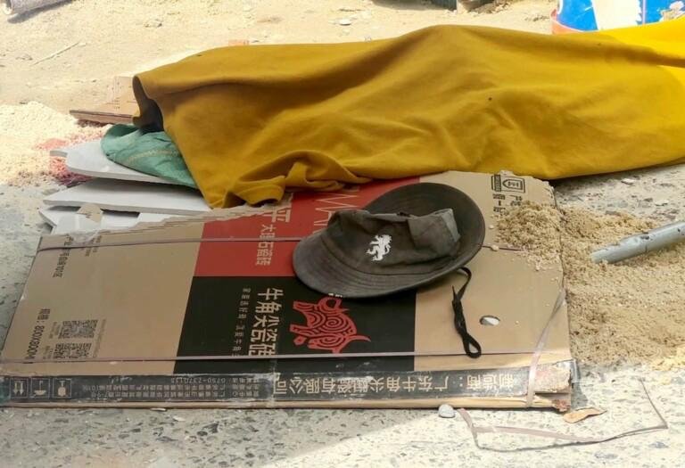 金边堆谷区工地发生坠物事故 一名建筑工人不幸身亡