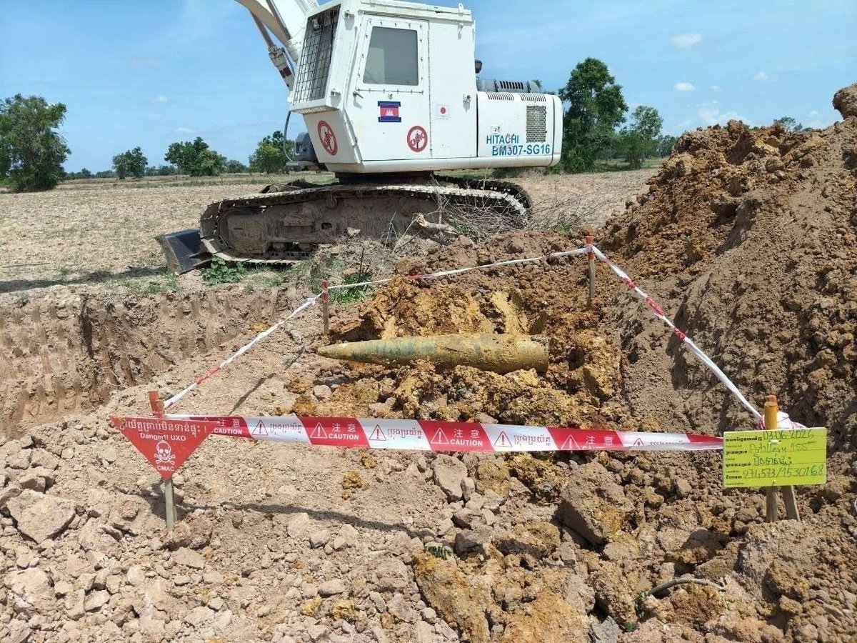 柬埔寨地雷行动中心清理奥多棉芷省集束炸弹 确保土地安全