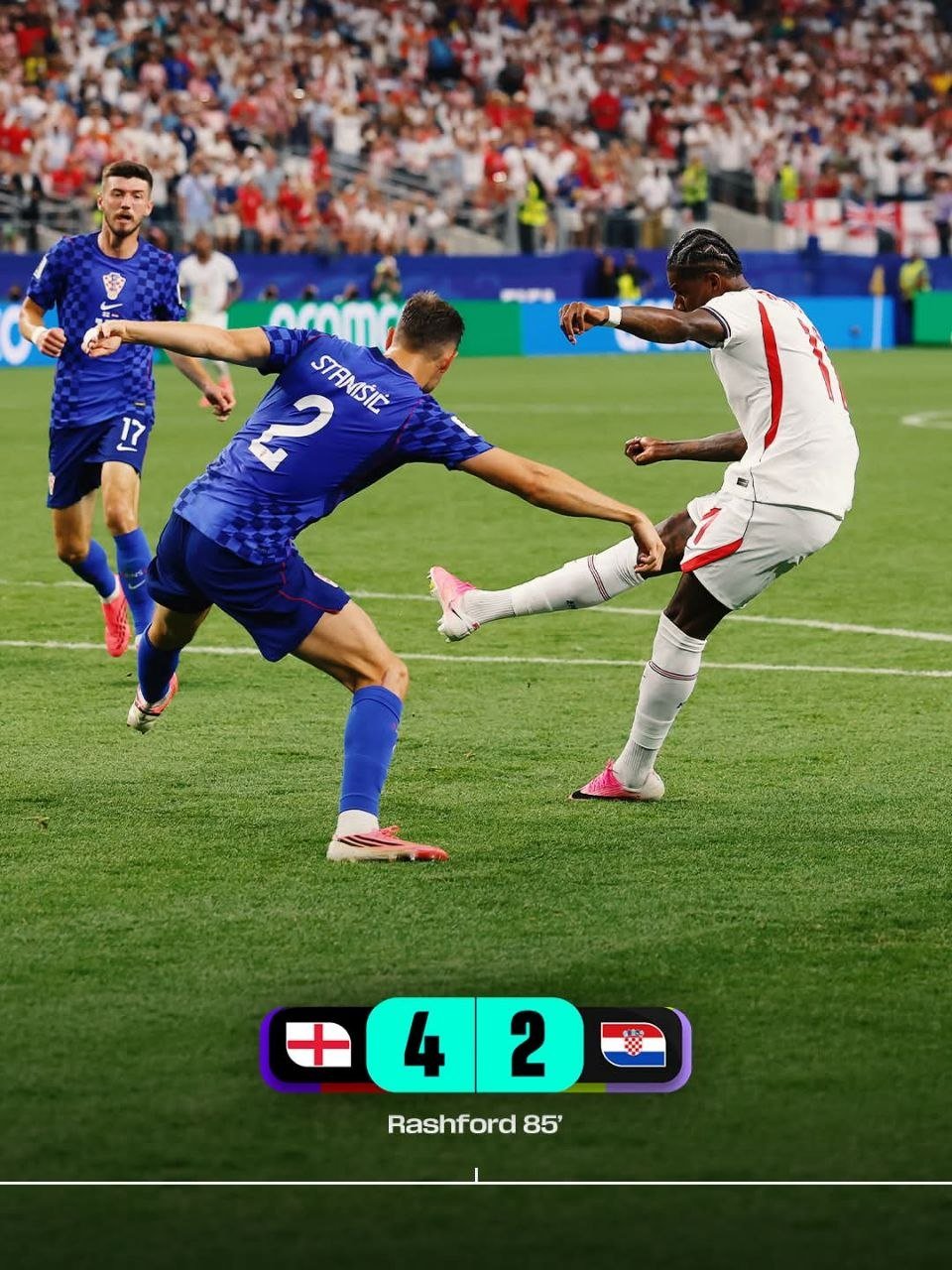 2026年世界杯英格兰4比2胜克罗地亚 达拉斯体育场开赛
