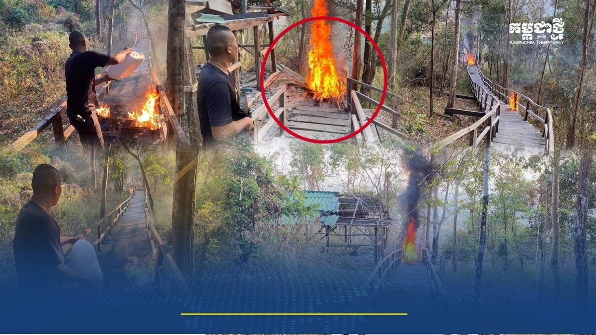 柬埔寨谴责泰军焚毁卡纳神庙木梯 侵犯文化遗产