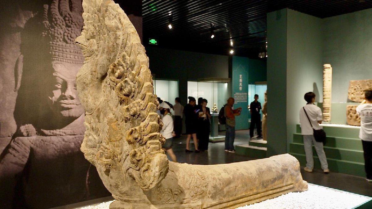 柬埔寨古文明展在山西博物院开幕 吸引大量中国游客