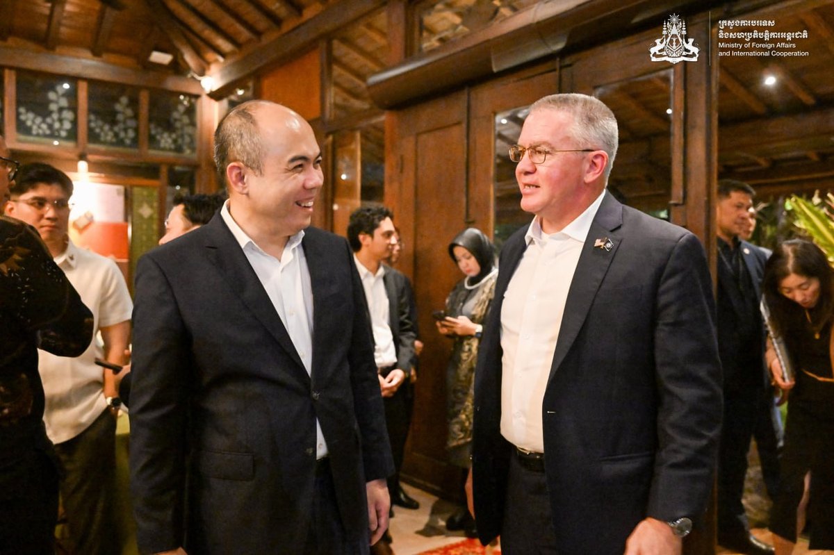 孔福主持东盟美国高官会议欢迎晚宴 柬埔寨担任协调国