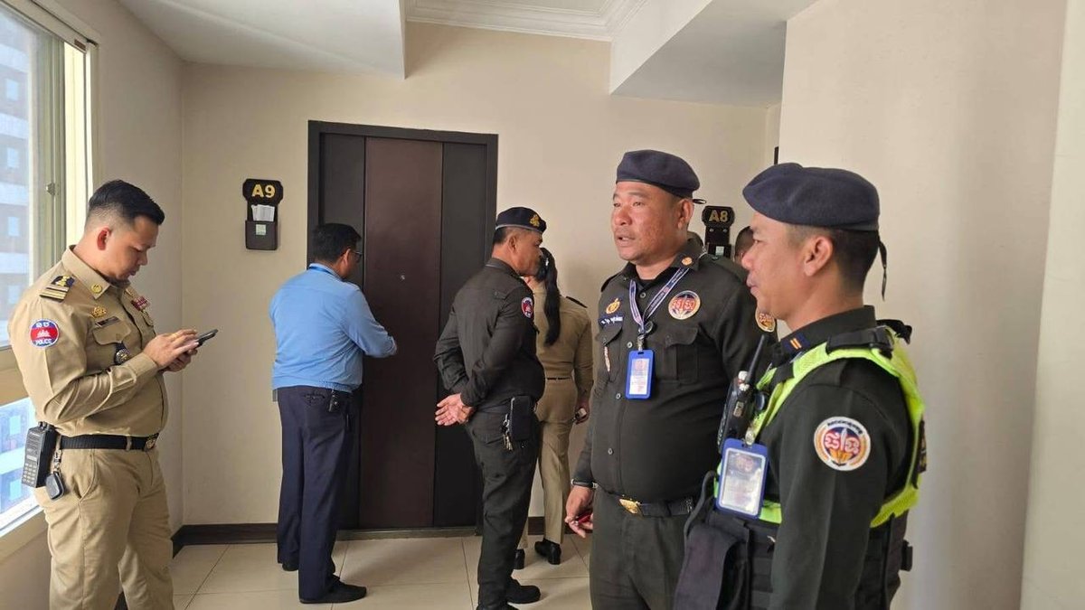 金边桑园区BALI1酒店突击检查 多名外籍人员因非法居留被捕