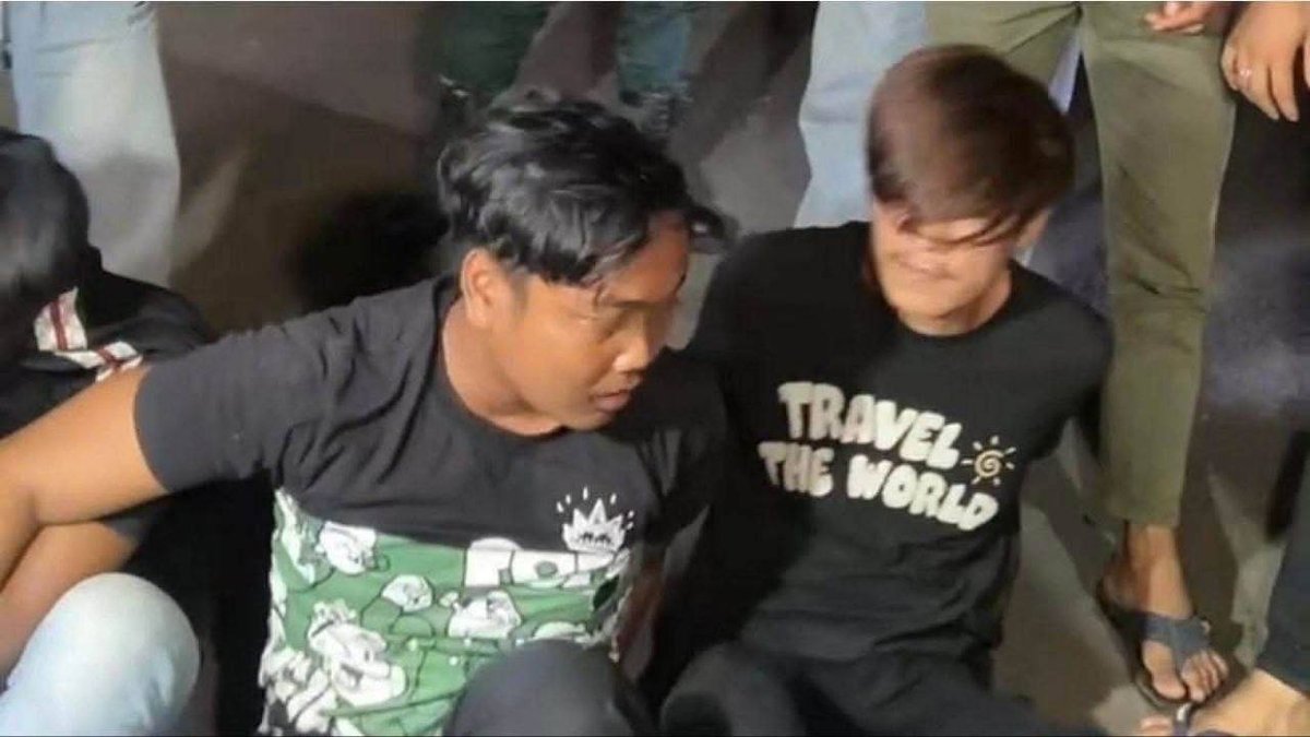 金边菩森芷区夜店外发生斗殴 5名涉事青年被捕