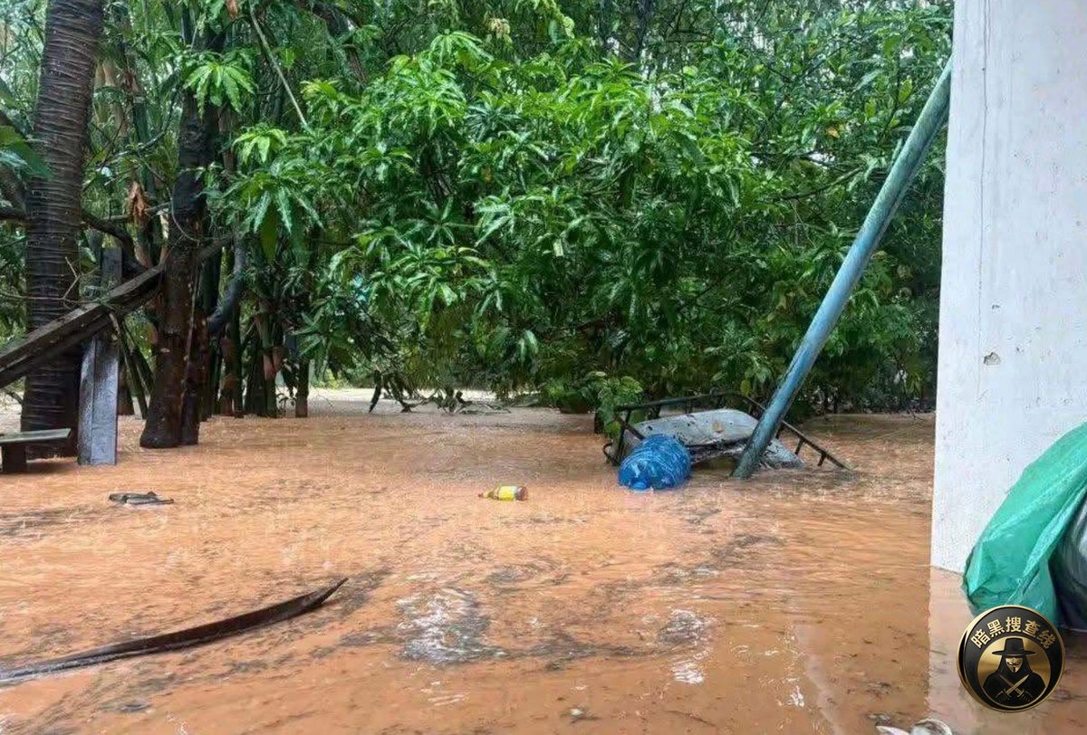 西港遭遇强降雨引发严重内涝 多处民宅积水深及腰部