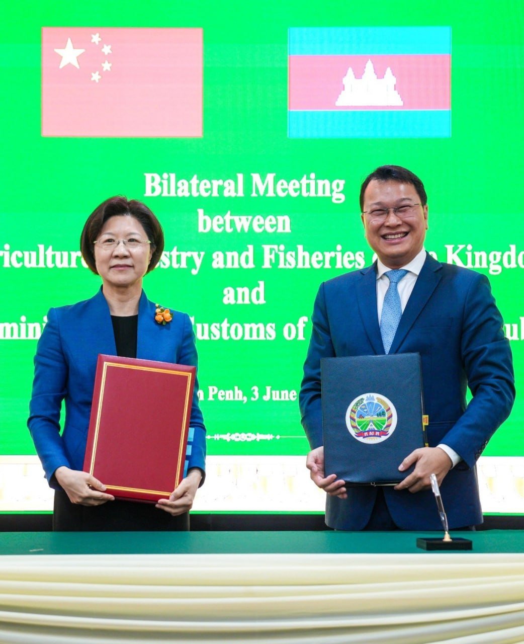 柬埔寨牛肉与干龙眼获准出口中国 协议正式签署