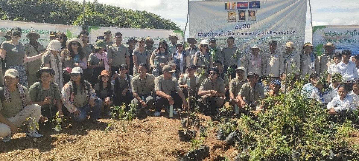 磅通省举办水产保护区植树活动 200余人参与修复湿地