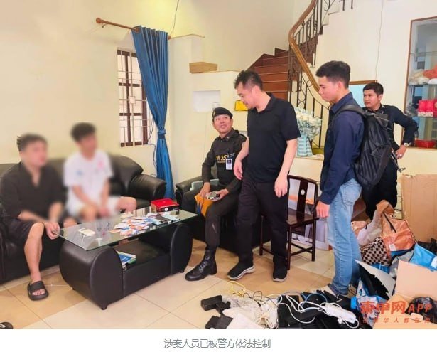 金边森速区警方突击排查 5名中国籍人员涉诈被捕