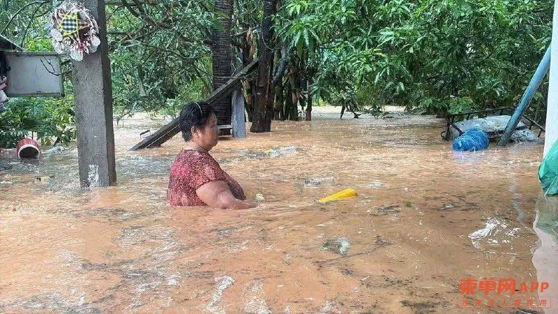 西港突遭强降雨袭击 多处民宅内涝积水深及腰部