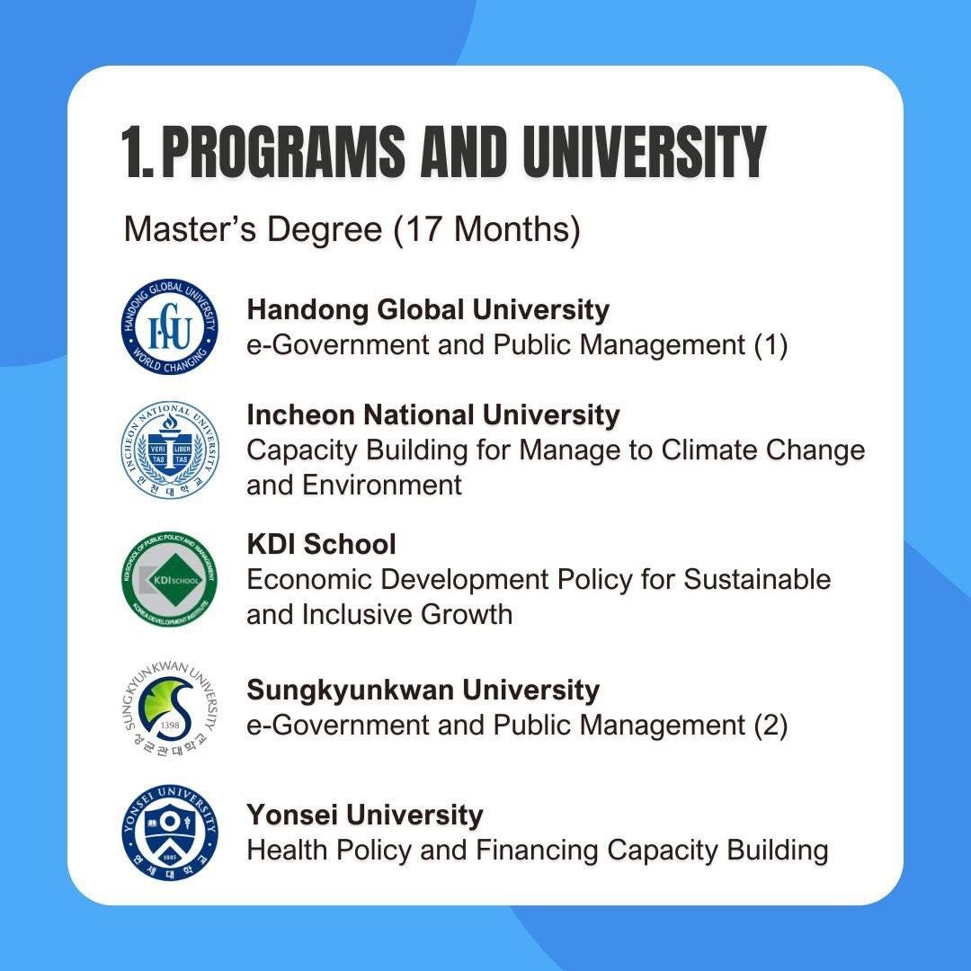 韩国国际协力机构2027年奖学金开放申请 涵盖硕博学位