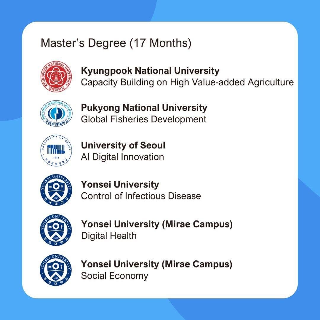 韩国国际协力机构2027年奖学金开放申请 涵盖硕博学位