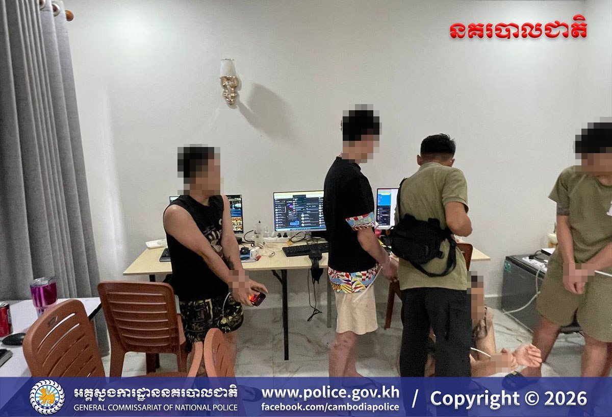 柴桢省警方突袭诈骗窝点 逮捕73名中越柬籍嫌疑人