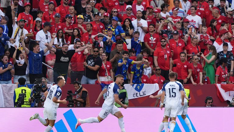 FIFA世界杯2026小组赛 加拿大1比1战平波斯尼亚