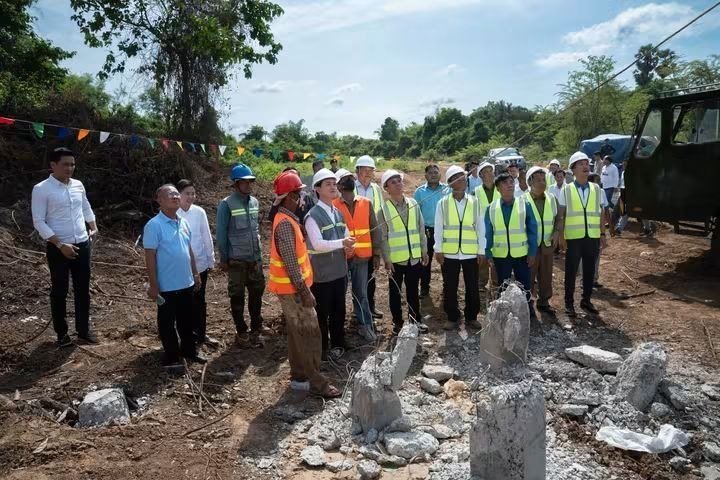 巴朗县斯登森河钢桥动工 建成后将便利民众出行
