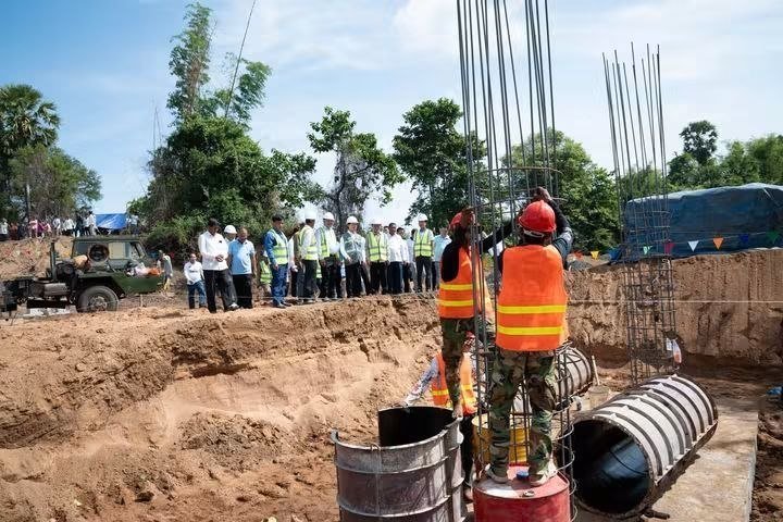 巴朗县斯登森河钢桥动工 建成后将便利民众出行