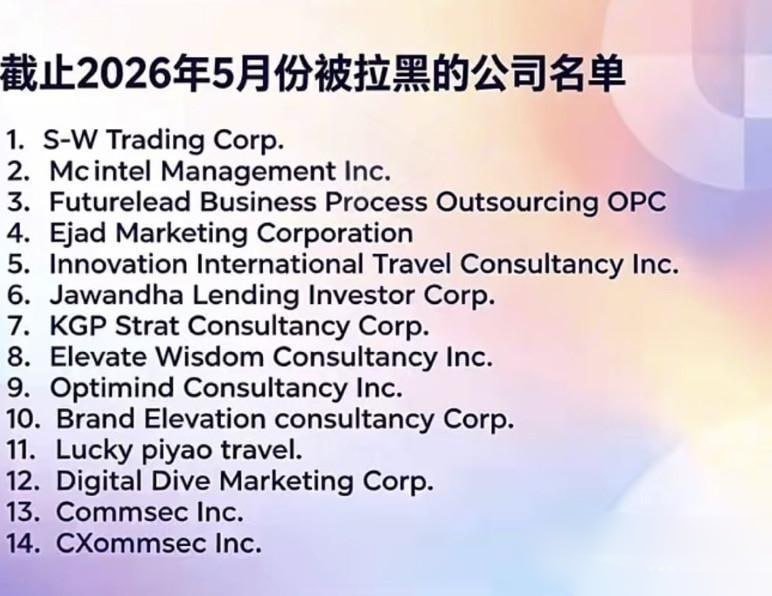 菲律宾新增28家挂靠公司被拉黑 签证风险扩大