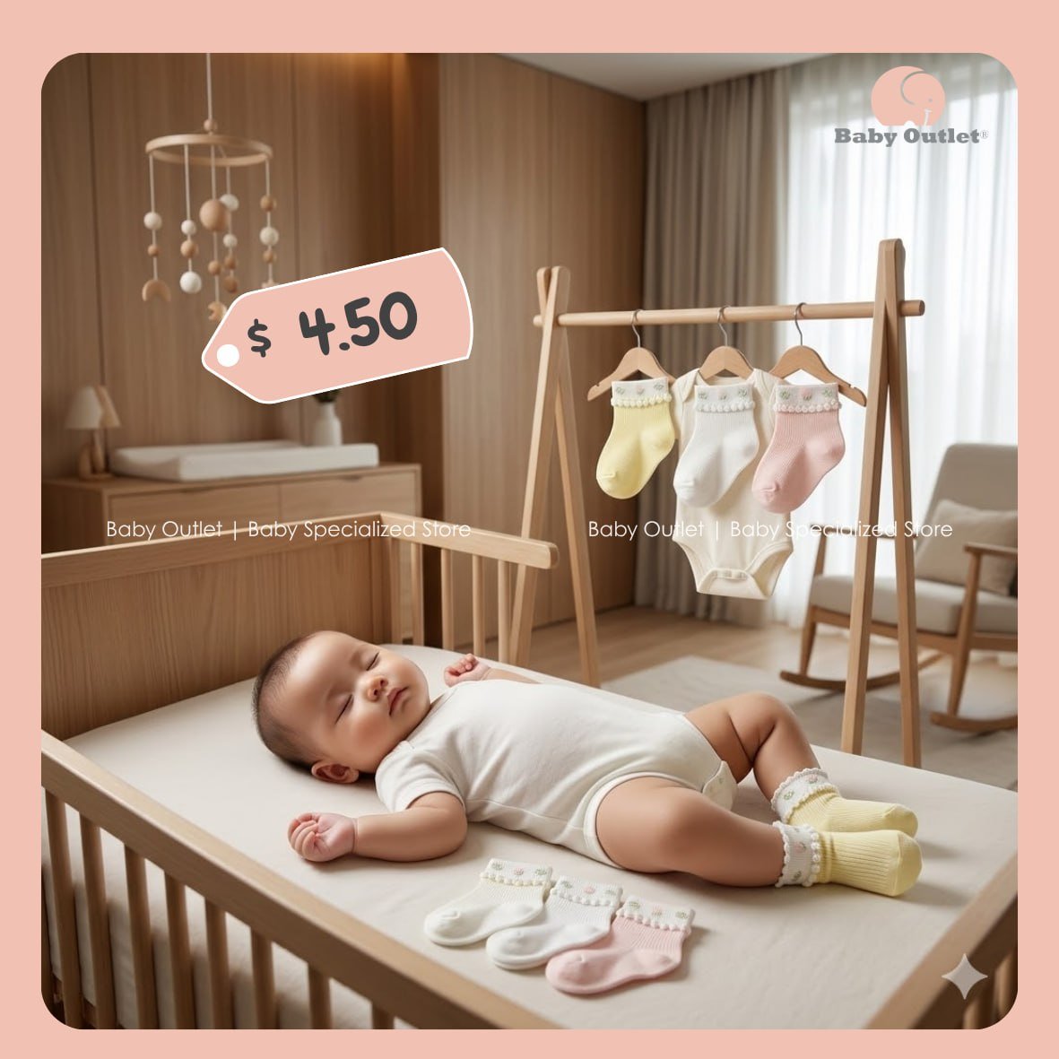BabyOutlet母婴店新品到货 婴儿毛巾袜类多款可选