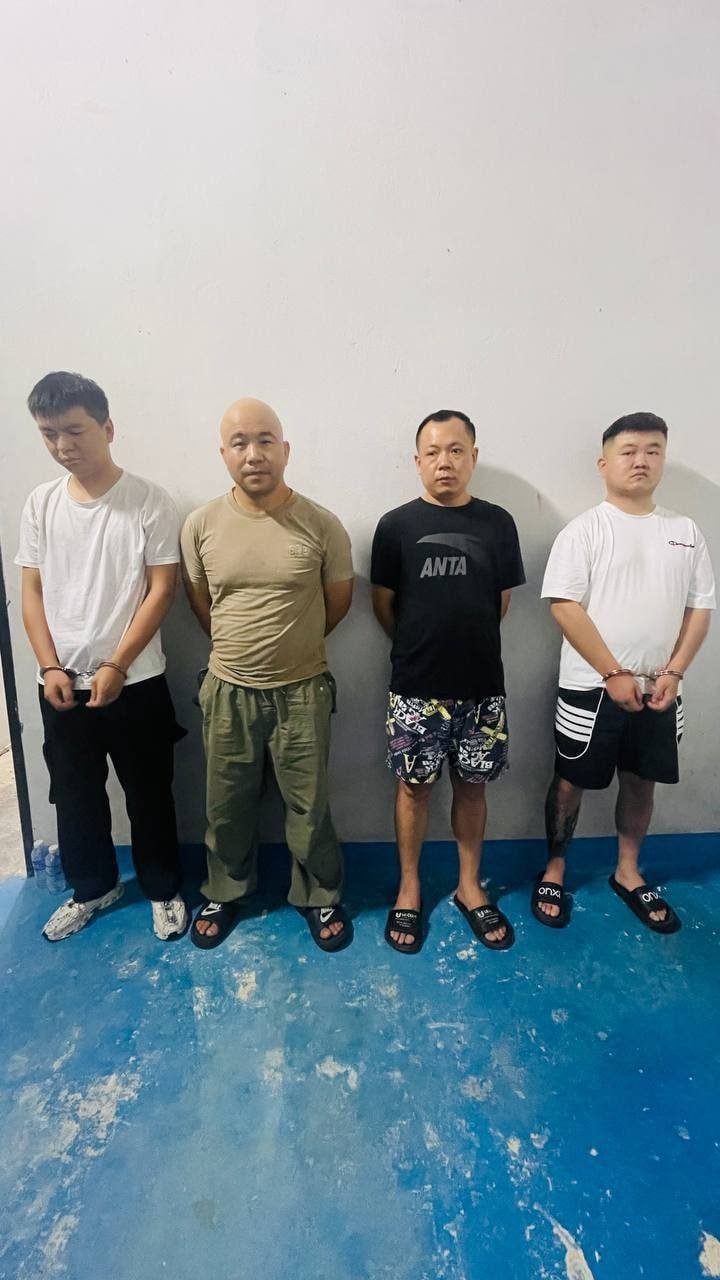 金边警方抓获4名中国籍男子 主犯曾因绑架被驱逐