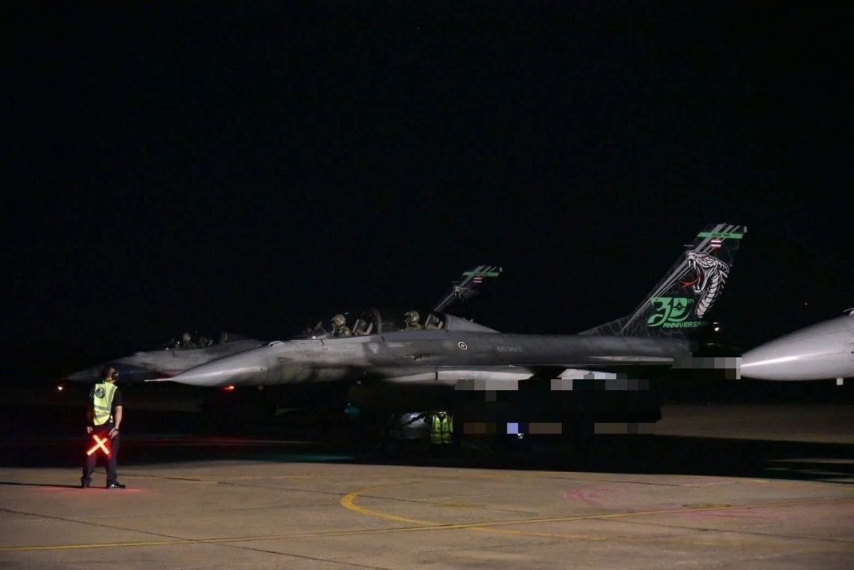泰国空军F-16战机进入24小时战备 边境局势趋紧