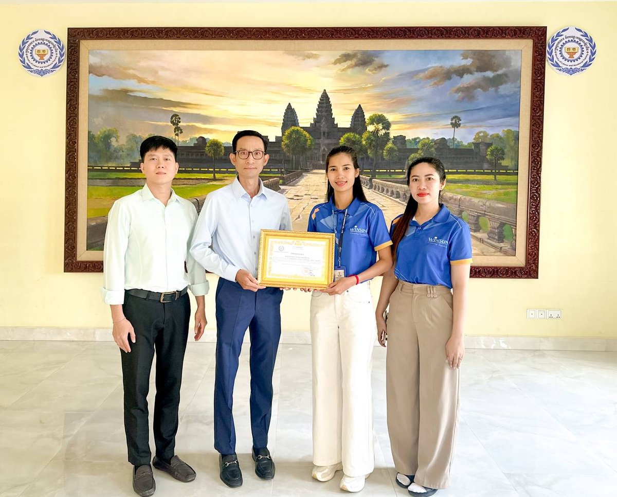 Win Sun Cambodia向劳工部捐赠200台设备 支
