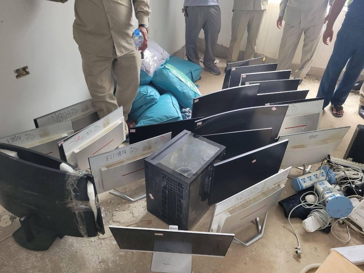 金边突查80处公寓园区 查获涉诈工具及16名非法外籍
