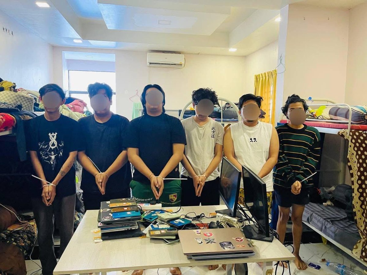 西港警方突查公寓抓获111名印尼籍涉诈嫌犯