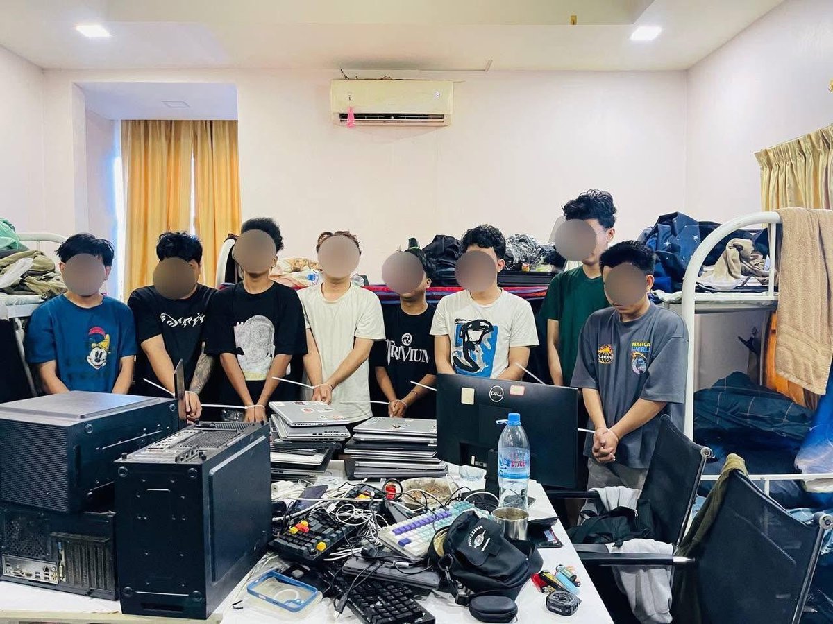 西港警方突查公寓抓获111名印尼籍涉诈嫌犯