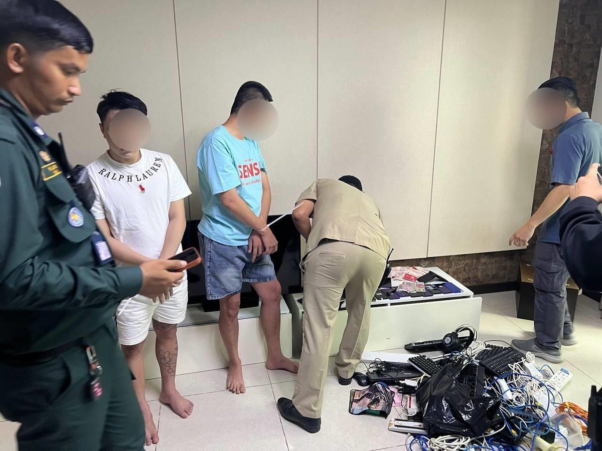 金边警方突袭涉诈窝点及非法冷库 逮捕24名外籍嫌犯