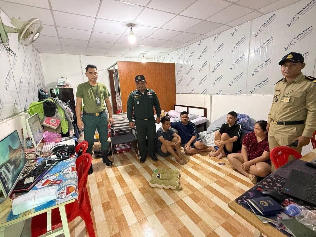 柴桢省警方突袭涉诈窝点 抓获10名越南籍嫌疑人