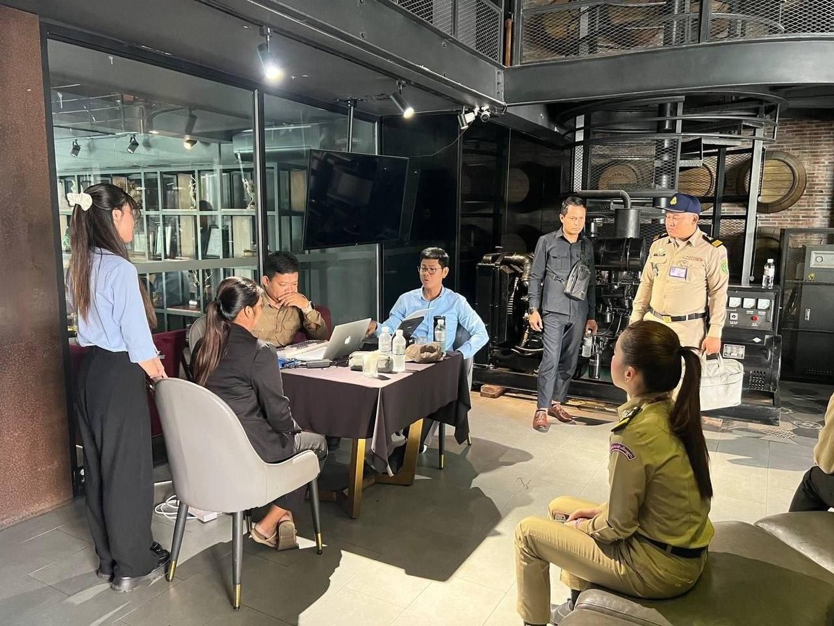 金边突击排查76处场所 暂未发现网络诈骗及违规食品