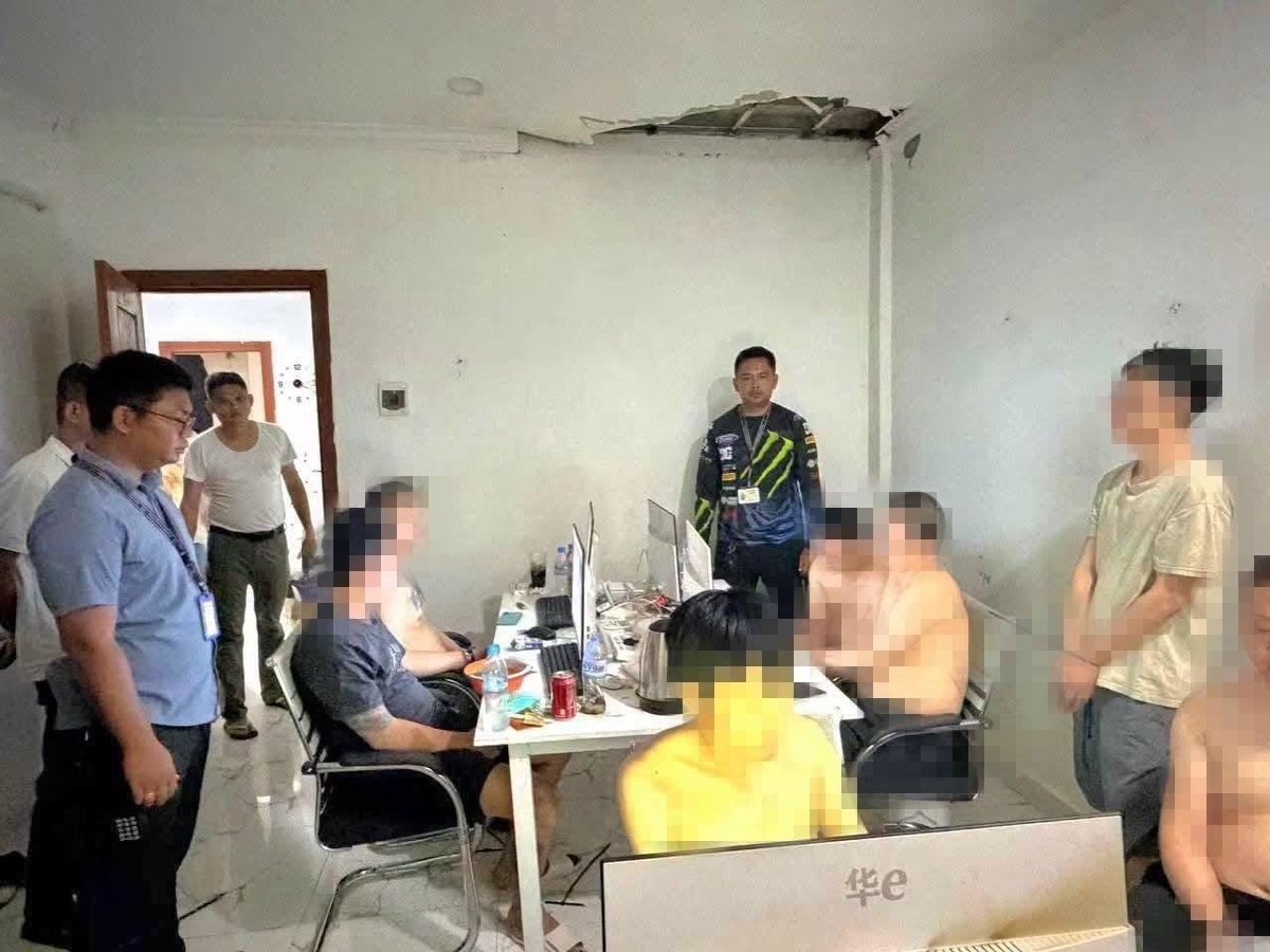 西港宪兵突袭网诈据点 抓获9名中缅籍嫌疑人