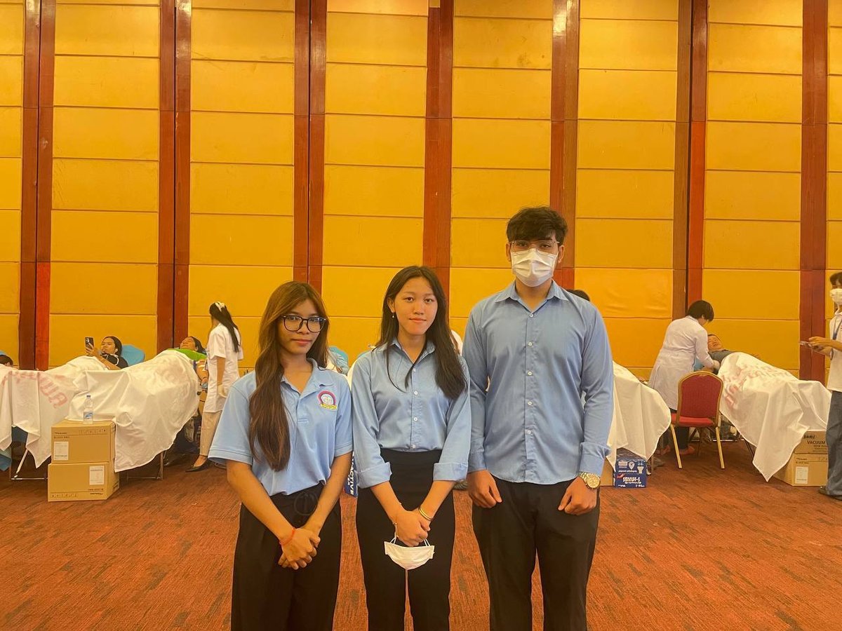 皇家金边大学青年联合会钻石岛举办纪念献血活动