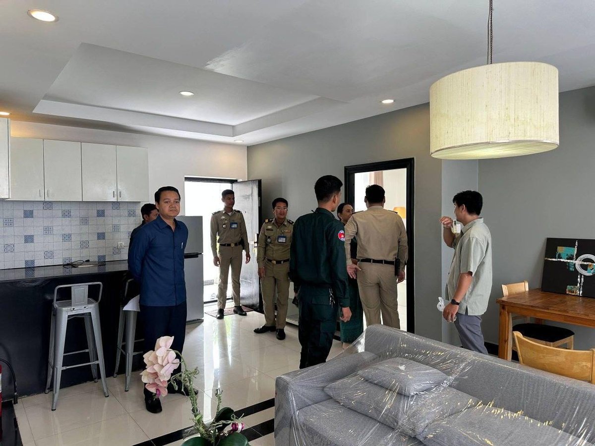 金边The Peak大楼突击清查 8名涉诈人员被捕