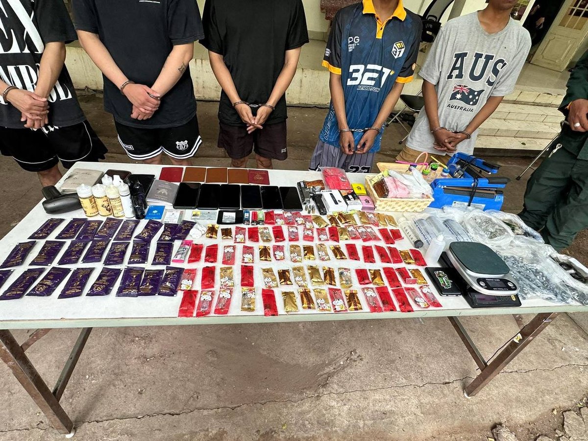 波贝警方抓获5名泰国籍嫌犯 涉嫌毒品及非法持枪