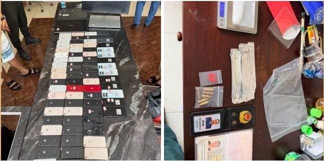 金边警方突击森速区酒店 逮捕6名涉诈涉毒嫌犯