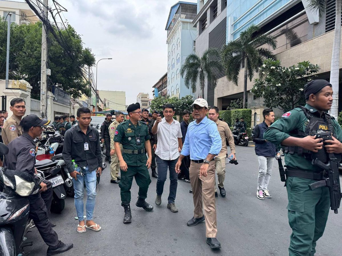 金边警方突袭电诈窝点与非法冻肉 抓获多名外籍嫌犯