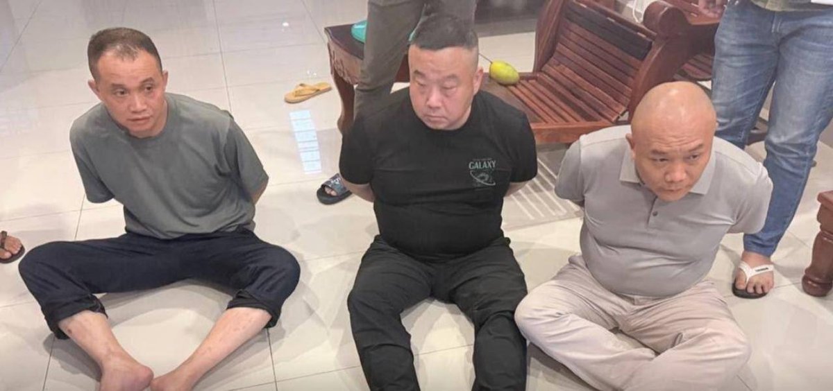 金边警方逮捕3名中国籍入室盗窃嫌犯 缴获作案工具