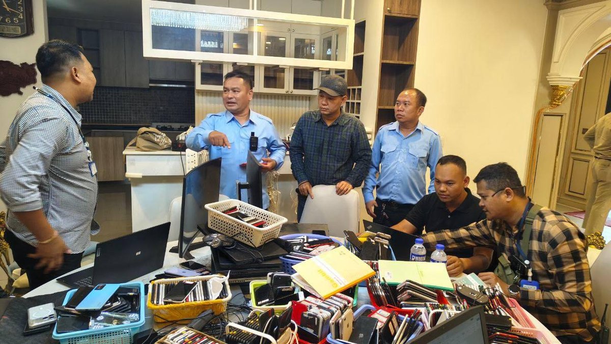 金边朗哥区突袭涉诈窝点 逮捕24名中马籍嫌犯