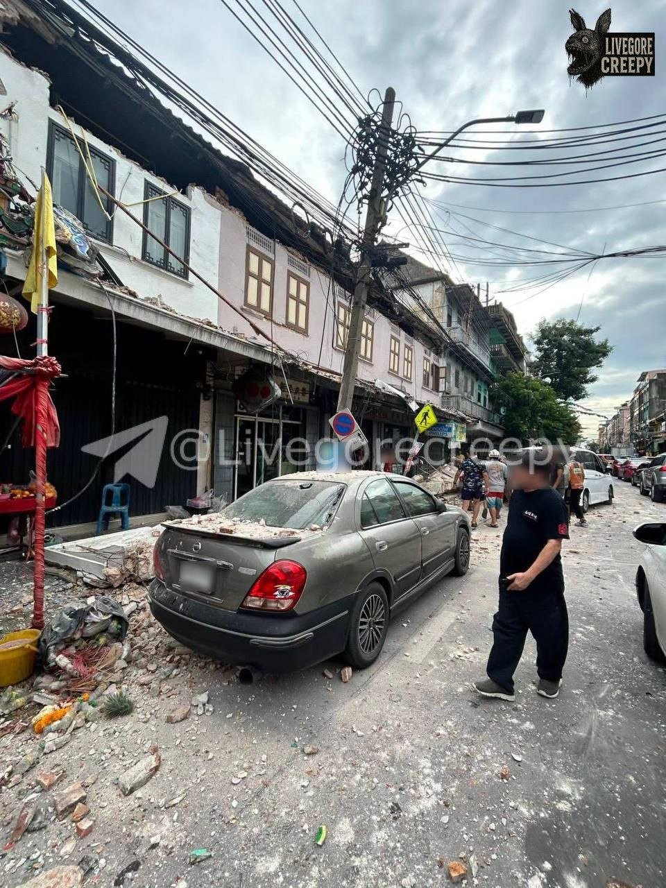 曼谷Rama IV路段发生建筑坍塌事故 造成1人死亡