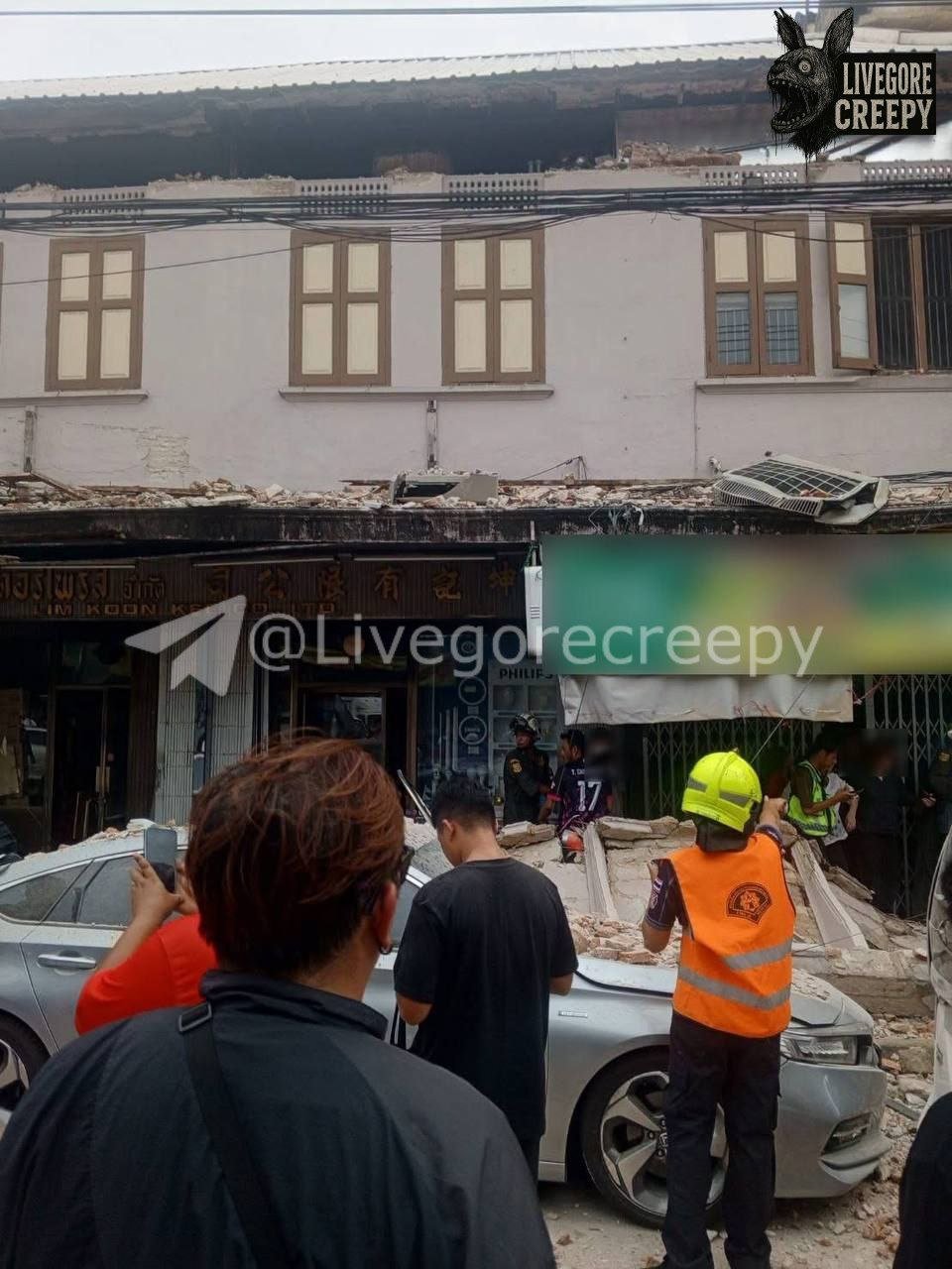 曼谷Rama IV路段发生建筑坍塌事故 造成1人死亡